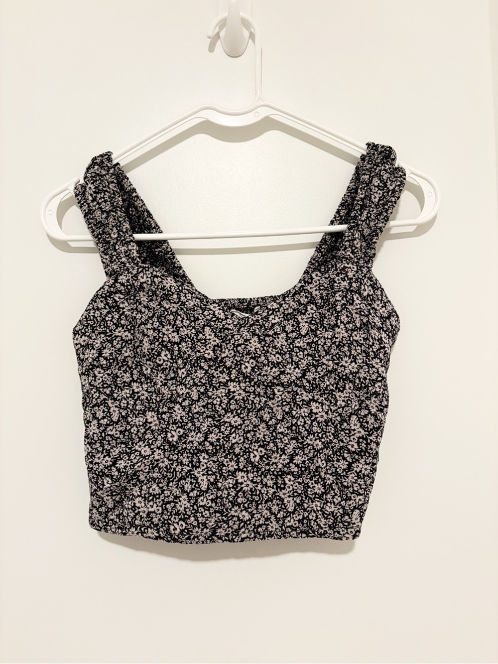 Japna Black Floral Crop Top